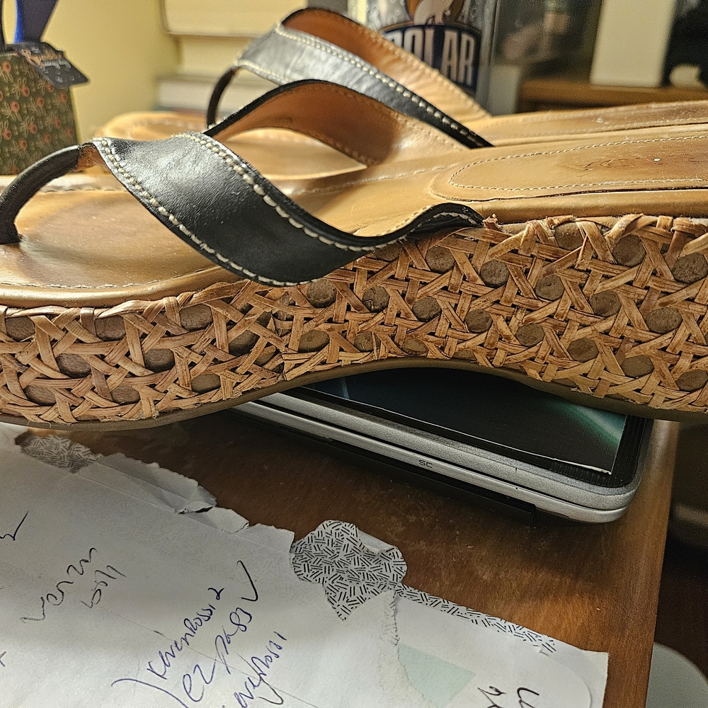 Prada Brown Woven Espadrille Sandals - Picture 3 of 10